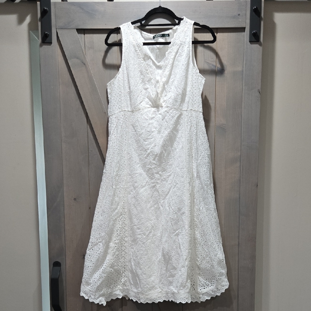 Lauren Ralph Lauren White Eyelet Dress